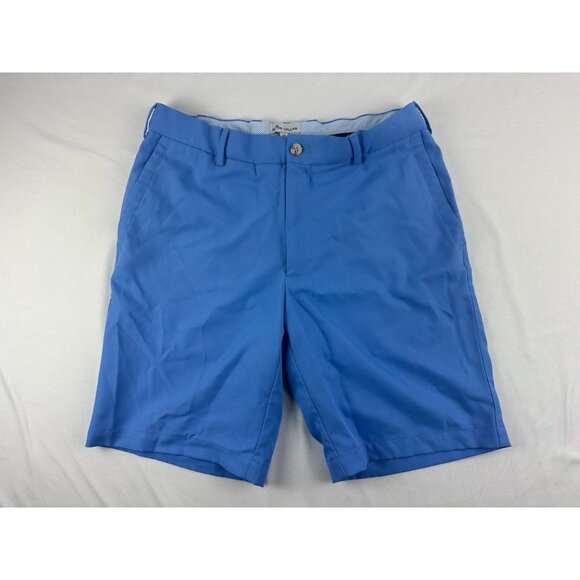 Peter Millar Crown Sport Shorts Pinehurst Mens 32 Blue Performance Stretch Golf - Picture 1 of 9